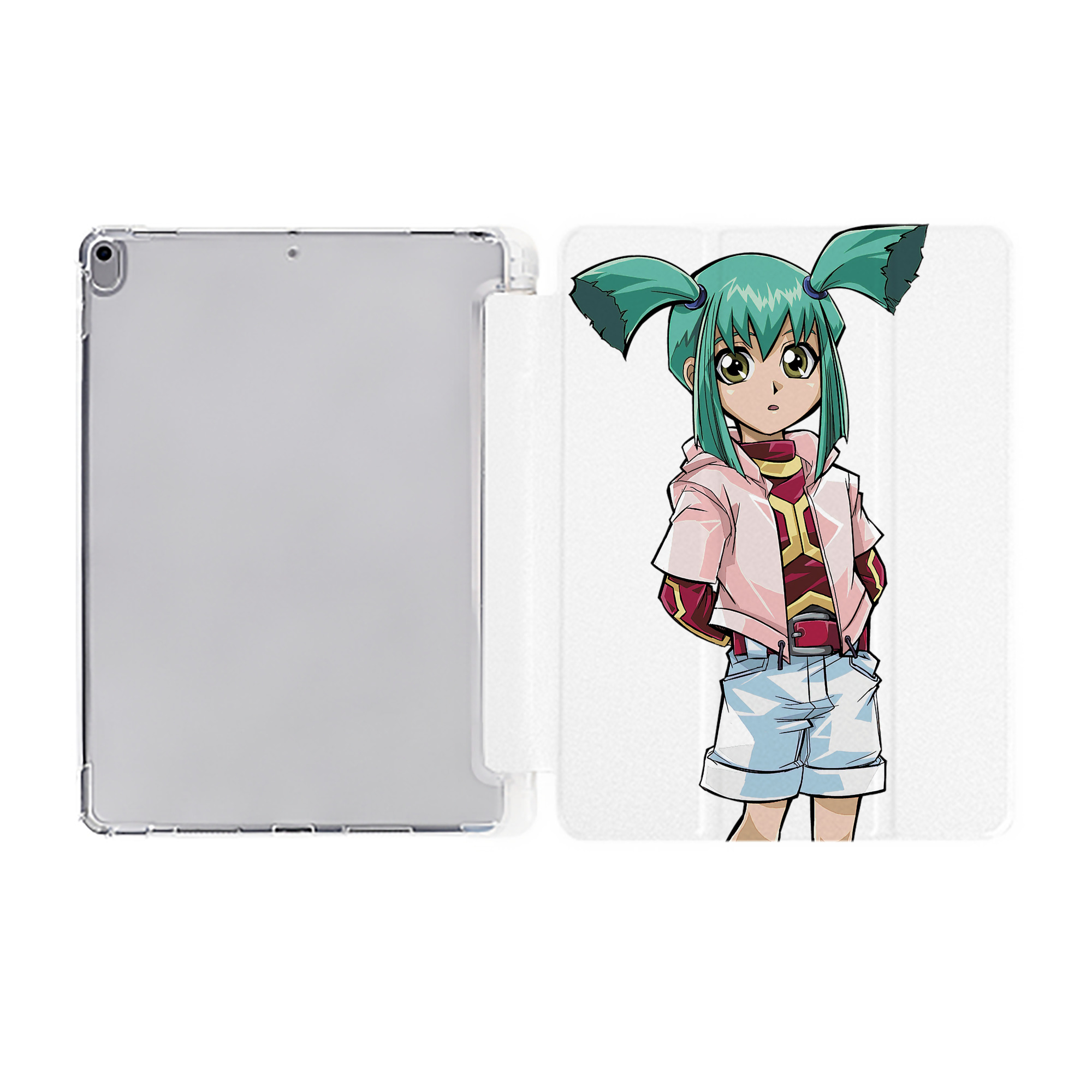 （画像用） 遊☆戯☆王 Yu-Gi-Oh! IPad ケース ペン収納付き 三つ折りスタンド PUレザー×シリコン 対応機種9.5/10.5/10.9インチ